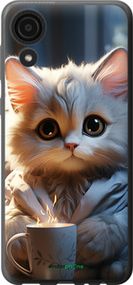 Чохол на Samsung Galaxy A03 Core A032F Білий кіт "5646u-2539-2448"