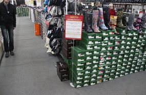 Стійка з рамкою та сірою металевою основою, Красный, А3, 500-1000 мм