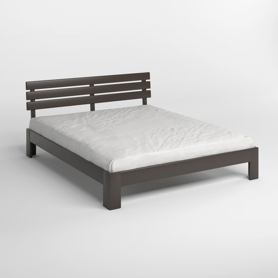 Двоспальне дерев&#039;яне ліжко Mebigrand Новара Графітовий (RAL9011) 180х200 см (MBG-4137) | Зображення 1