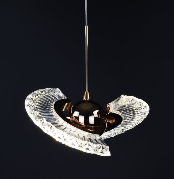 Люстра світлодіодна підвісна LED світильник для квартири на стелю лед 26618 Золото 25-120х18х18 см. | Зображення 3