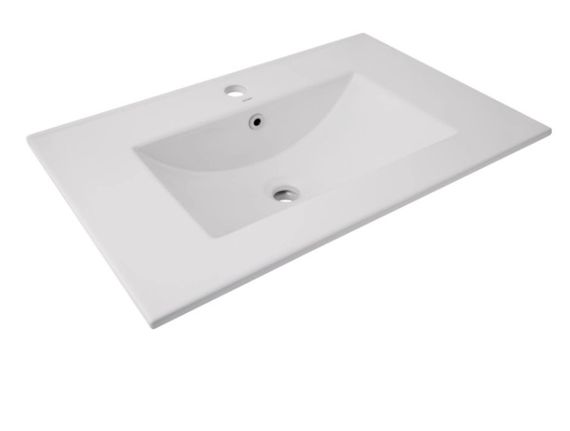 Раковина врізна меблева Qtap Albatross 720x460x180 White з донним клапаном QT01113070CW148474