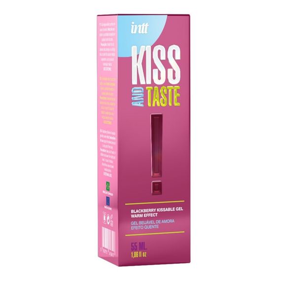 Массажный гель Intt KISS AND TASTE! (55 мл) со вкусом ежевики | Зображення 2