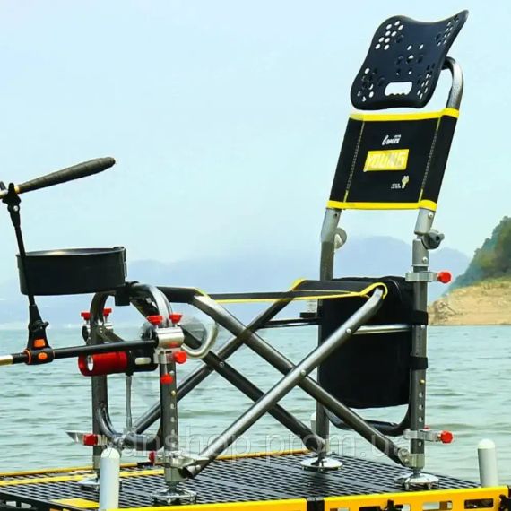 Складаний телескопічний стілець до 150 кг, ven-1252 / Стілець для рибалки / Складне крісло | Зображення 1