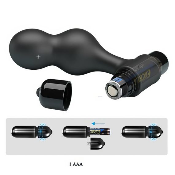 Анальний стимулятор з вібрацією Pretty Love MR PLAY, чорний, 10 х 3 см sexstyle | Зображення 4