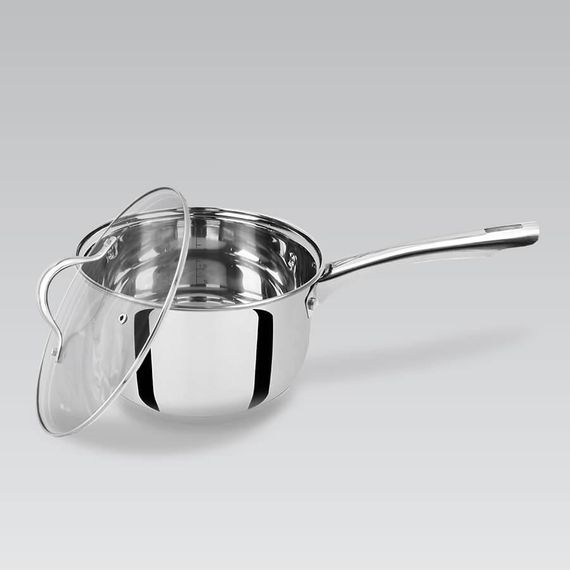 Кухонний ковш Maestro MR-3519-16S, 1.8 л, 16 см, з нержавіючої сталі з кришкою, для всіх типів плит | Зображення 2