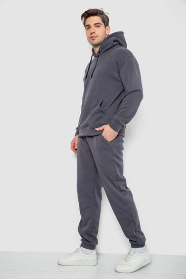 Спорт костюм чоловічий на флісі, колір сірий, 190R235 | Зображення 2