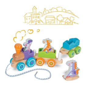 Ігровий набір Melissa&amp;Doug дерев&apos;яний потяг з тваринами (MD14608)