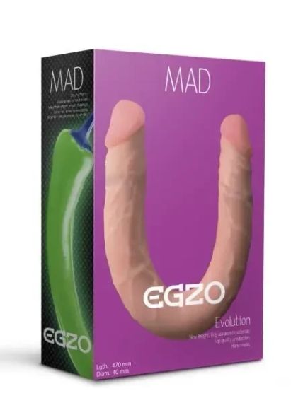 Двосторонній фалоімітатор EGZO CIBERSKIN Sex Aura | Зображення 1