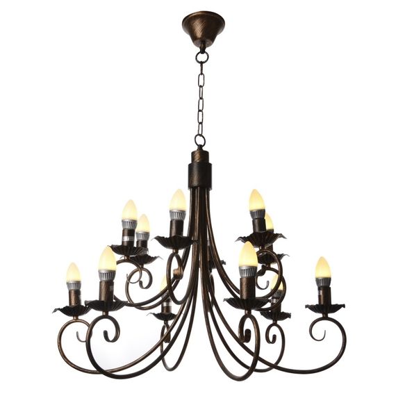 Люстра подвесная свеча E14 60W BR (BKL-069S/12)