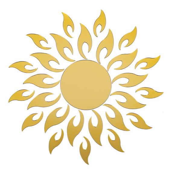 Дзеркальний декор акриловий самоклеючий золото, 27шт (D) SW-00002503