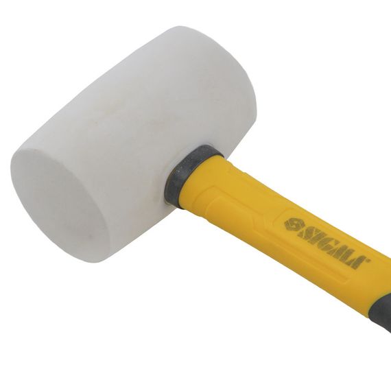 Киянка резиновая Sigma 680 г фибергласовая рукоятка. белая (4317311) | Зображення 1