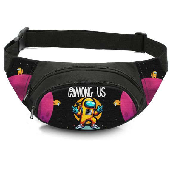 Сумка-бананка детская с принтом Among Us поясная сумка для мальчика (4460)