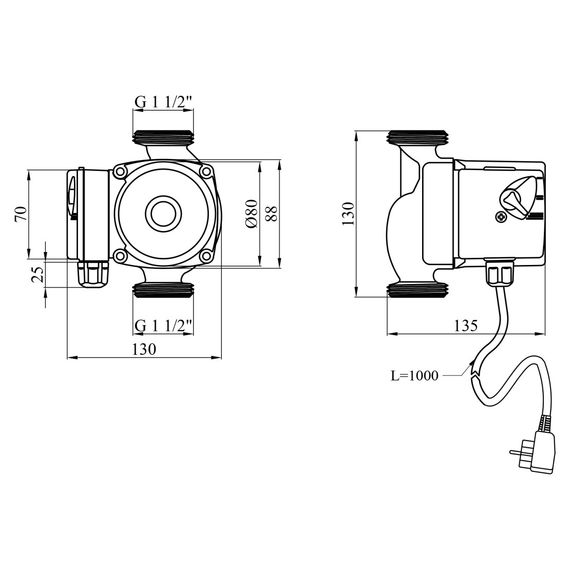 Циркуляційний насос Agua GPD 25/6-130 (CV035092) | Зображення 1
