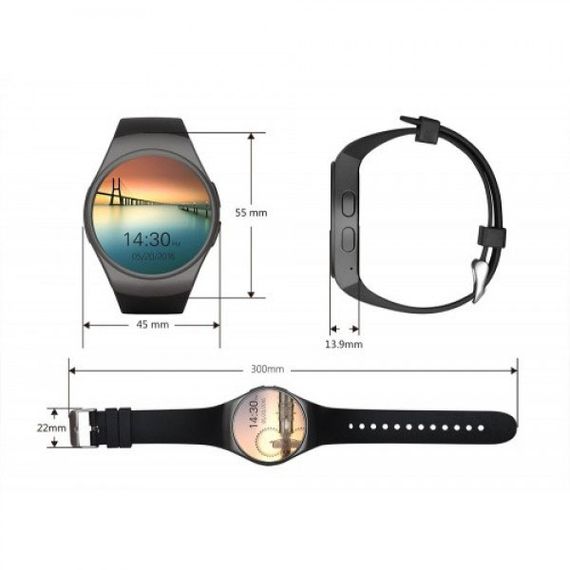 Умные Smart Watch KW18. Цвет: черный | Зображення 2