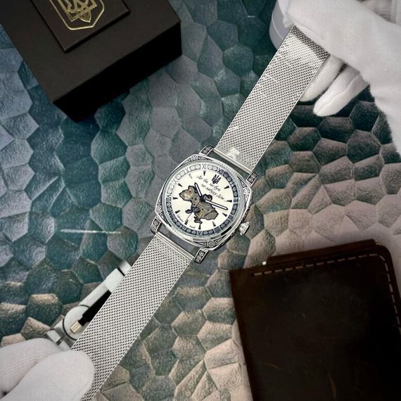 Чоловічий годинник Awarder 021-3D Де би не був Silver-White Mesh | Зображення 5