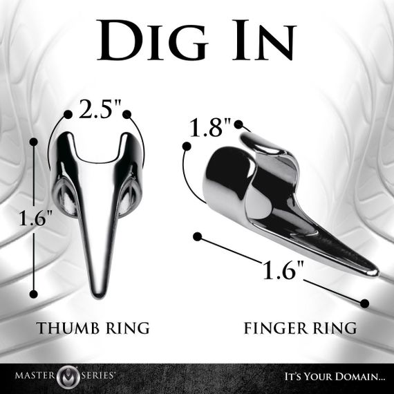 Набір кілець із кігтями Master Series Five-Piece Sensation Claw Rings — Silver sexstyle | Зображення 5