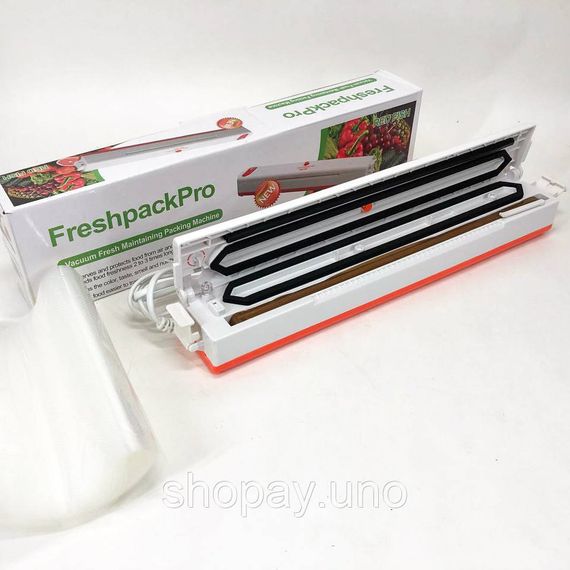 Продуктовий вакуумний пакувальник для дому Freshpack Pro оранжевый, Якісний вакууматор XT-17 | Зображення 2