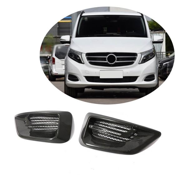Накладки на противотуманные фары V2 (2014-2019, Карбон) для Mercedes Vito/V-class W447 2014- гг