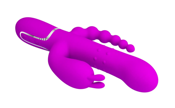 Вібромасажер з анальним і кліторальним стимулятором Pretty Love — Cammy Purple Twinkled Tenderness sexstyle | Зображення 9