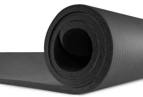 Килимок для йоги та фітнесу Power System PS-4017 NBR Fitness Yoga Mat Plus Black (180х61х1) (PS-4017_Black) | Зображення 2