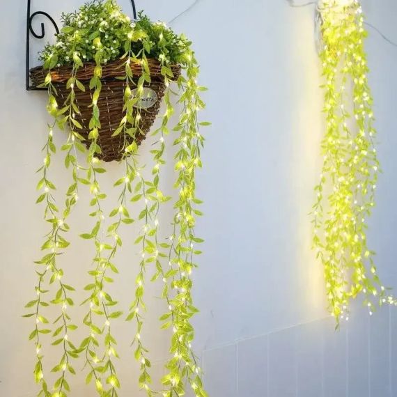 ОЧЕНКА! Гірлянда 200 Led зелена верба теплий білий SF-56 (Немає паковання 3043) | Зображення 5