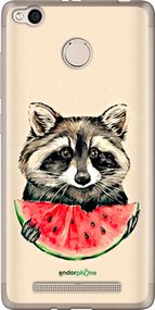 Чохол на Xiaomi Redmi 3x Єнотик з кавуном "4605u-441-2448"