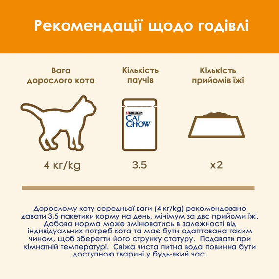 Вологий корм Cat Chow Adult для дорослих котів з ягням та зеленою квасолею.Шматочки в желе 78х85г | Зображення 7