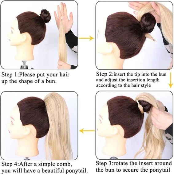 Накладний хвіст каштановий 30 дюймів, 75 см хвилястий, синтетичний, термостійке волокно коричневе, колір 04 | Зображення 4