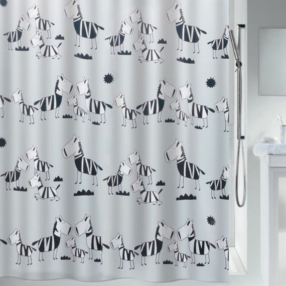 Шторка для ванной и душа Spirella Zebi 180x200 см, водоотталкивающая PEVA, 10.40502