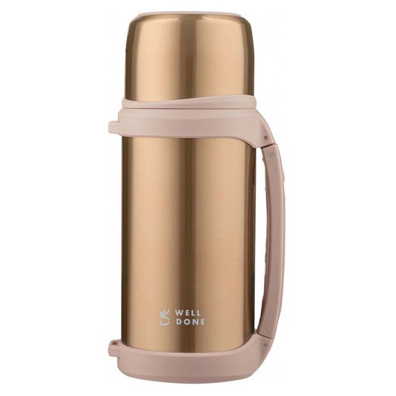 Термос вакуумный Well Done WD-7041D 1.5 литра. CU-969 Цвет: коричневый