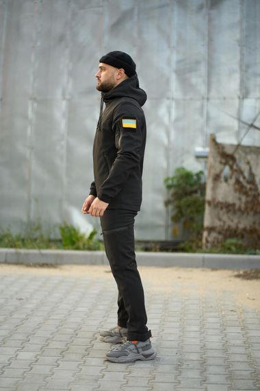 Костюм чоловічий "Reef" чорний з шевроном | Зображення 1