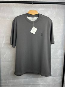 Футболка сіра Brunello Cucinelli Classic Logo Gray f695