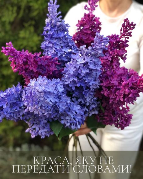 Сирень голубая латексная, премиум качество, искусственные цветы Real Touch, большая ветка 72 см | Зображення 3