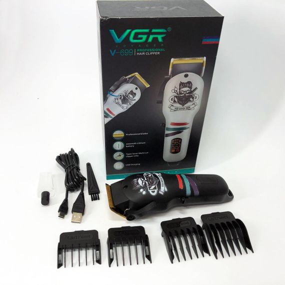 Набір для видалення волосся із зарядним пристроєм VGR V-699 Бездротова машинка для стрижки дому SV-54 | Зображення 9