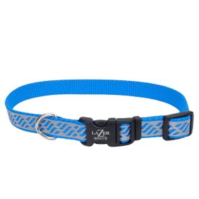 Ошейник светоотражающий для собак Coastal Lazer Brite Reflective Collar, 30-46 см, голубой