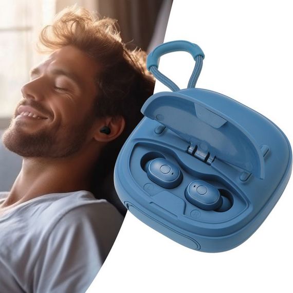 Колонка-Bluetooth с наушниками TG813. Цвет: синий | Зображення 2