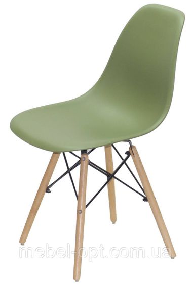 Стілець Nik N Eames DSW пластик зелений 31, на дерев'яних букових ніжках | Зображення 2