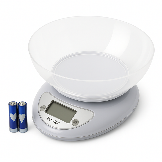 Весы для еды с чашей Matarix MX-407 5 кг, Весы для кулинара еды кухонные AO-88