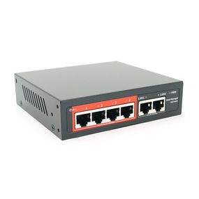 4-портовий керований PoE комутатор YOSO YO204D -52 з 4 портами POE 100Мбіт + 2 UP-Link 100Мбіт 52V/52W. APP-Amitres