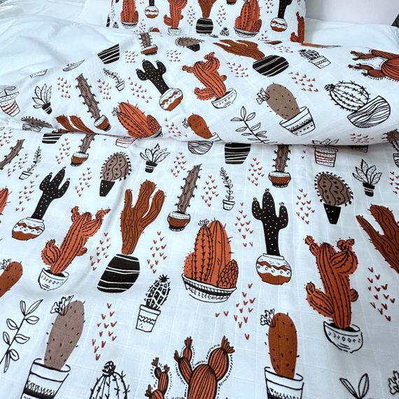 Комплект постільної білизни SoundSleep Cactus муслін підлітковий 145х210 см (94099744) | Зображення 2