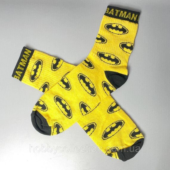 Шкарпетки чоловічі високі 1 пара "Batman" жовті 40-45 р бавовняні | Зображення 3