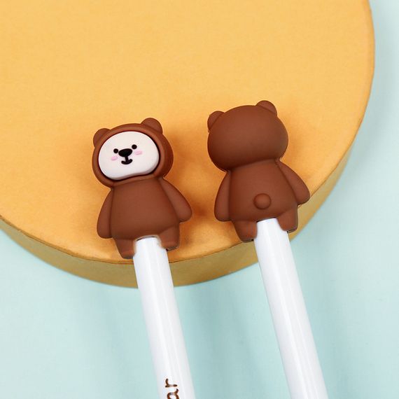 Набір ручок гелевих Bookopt 0.5 мм BP5006 Honey Bear (4шт) | Зображення 8