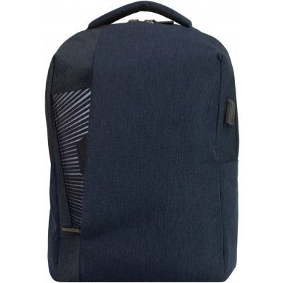 Рюкзак школьный Optima 17.5" USB Techno мужской 0.7 кг 16-25 л Синий с выделенными элементами (O97593-01) - | Зображення 3