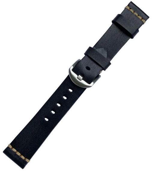 Шкіряний ремінець Primolux C052 Silver Buckle для годинника Samsung Galaxy Watch 3 41mm (SM-R850) - Black | Зображення 5