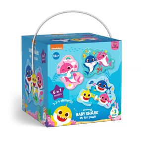 Детский пазл "Baby Shark" 200587 от 2 лет, 18 элементов