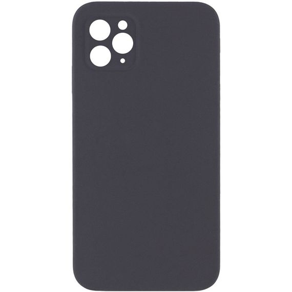 Silicone Case Square Full Camera Protective (AA) NOLOGO для Apple iPhone 11 Pro (5.8") Сірий / Dark Gray