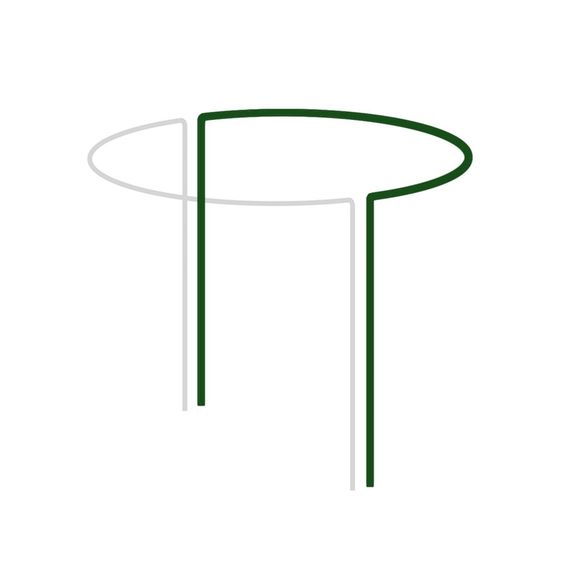 Опора для рослин Bradas кільцева 1/2 кола, 115 см, Ø40 см (TYRP440115)