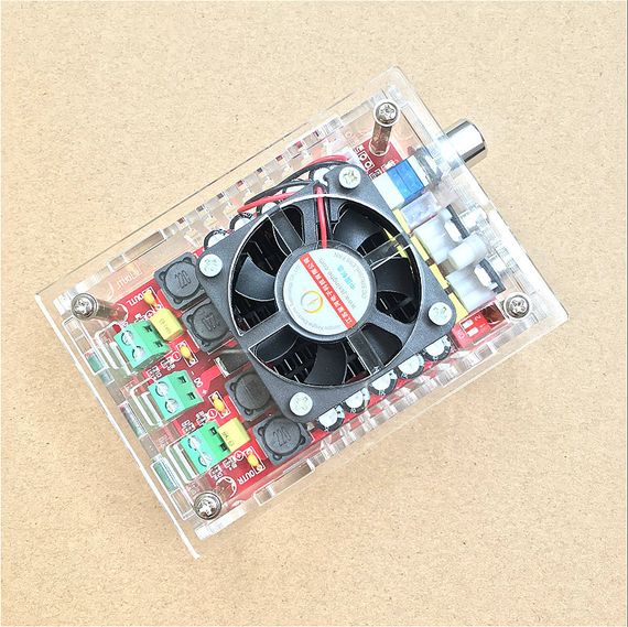 Xh A101 Высокопроизводительная цифровая плата усилителя Tda7498 с корпусом и вентилятором 2 * 100 Вт | Зображення 4