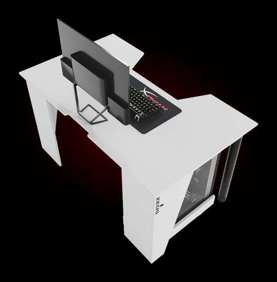 Стол геймерский ZEUS GAMER-2 белый | Зображення 1