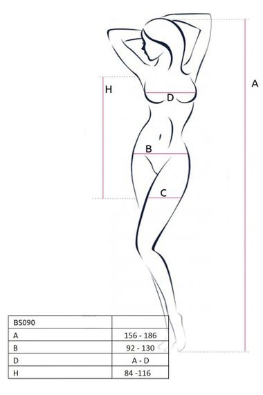 Бодистокинг мини-платье с бабочками Passion BS090 One Size white sexstyle | Зображення 4